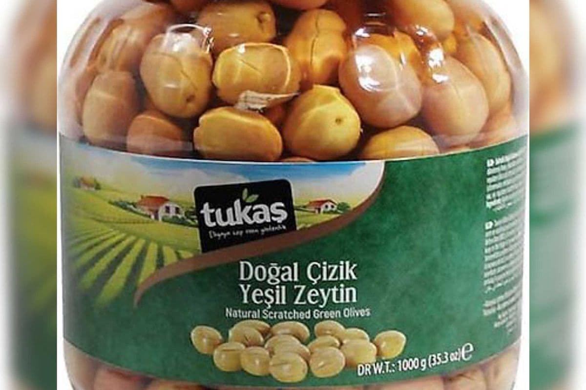 TUKAS DOGAL CIZIK SCRATCHED GREEN OLIVES 1KG