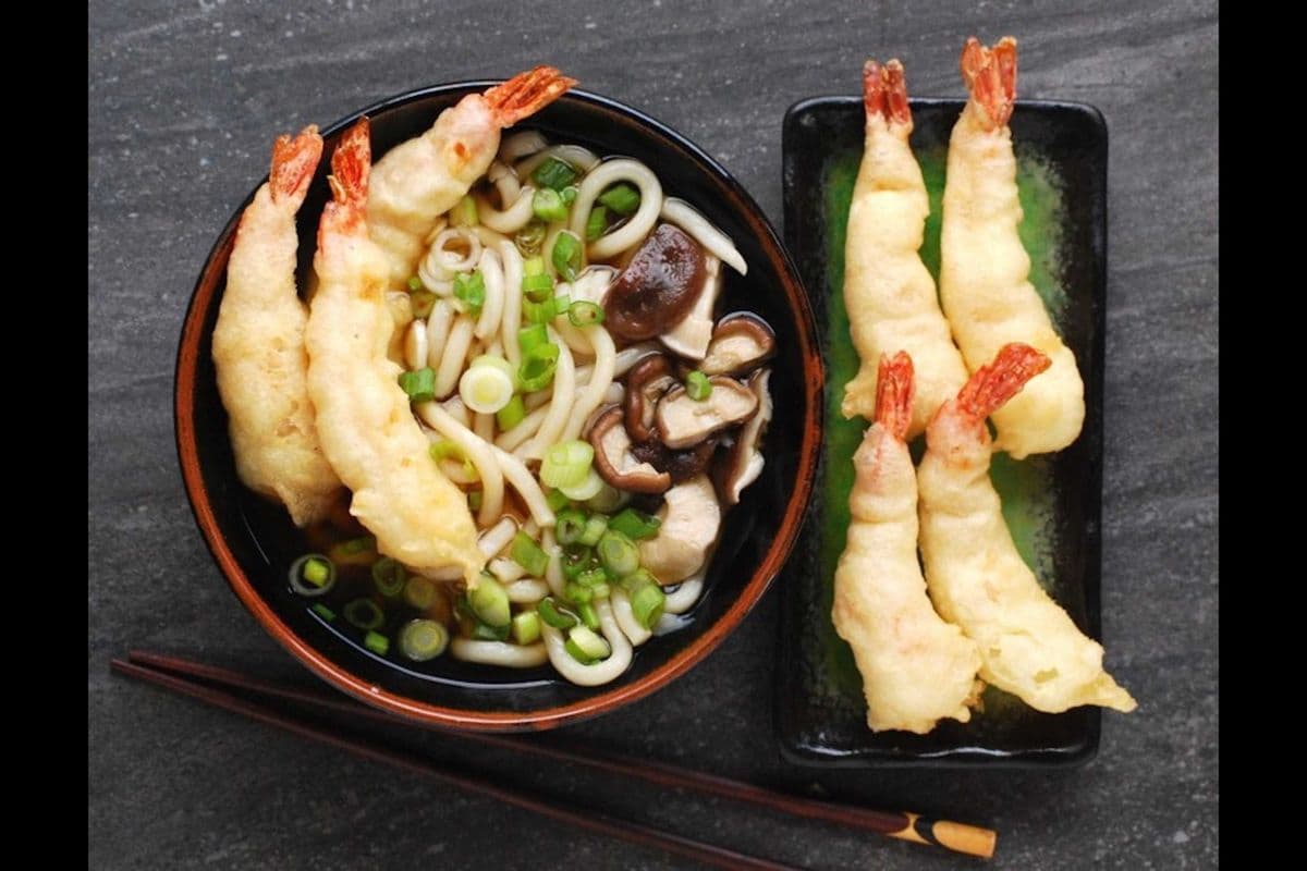Udon Noodle Soup with Shrimp Tempura