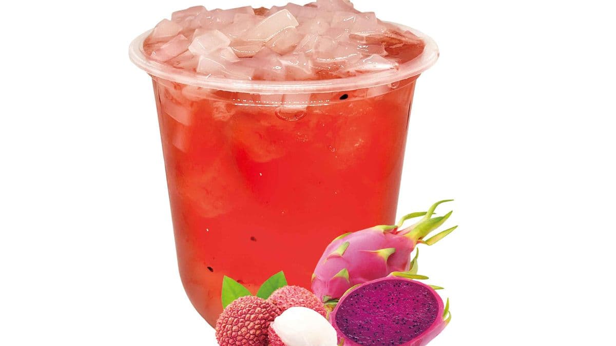 308. Dragon Fruit Lychee Bubble Tea (500mL)