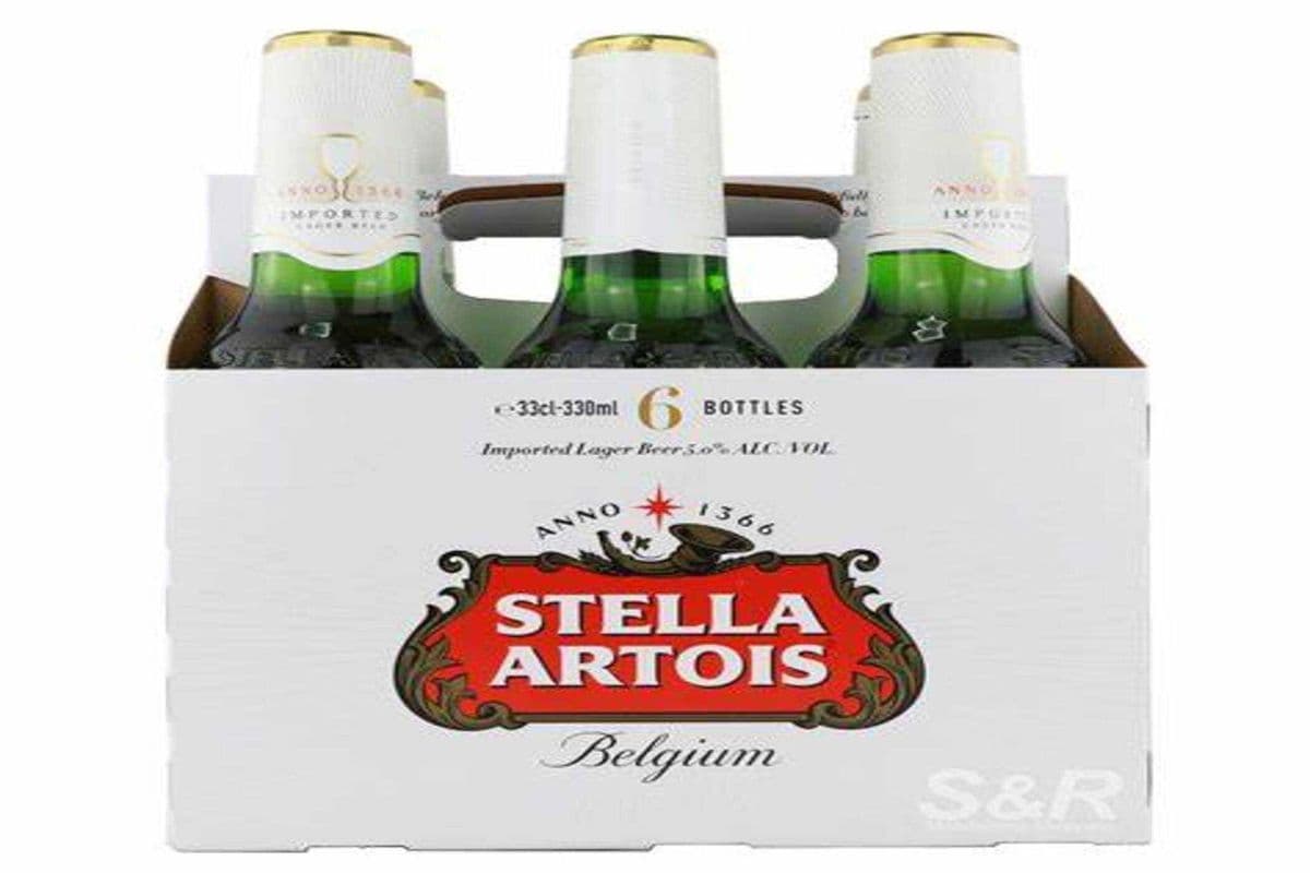 Stella Artois 6 Bottles (6 x 330 ml Bottles)
