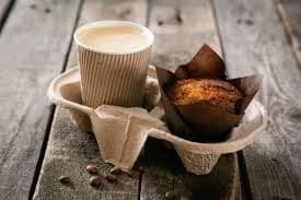 Latte Coffee With Muffin