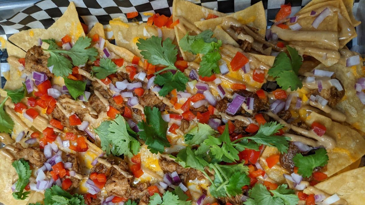 BBQ Chicken Pizza Nachos