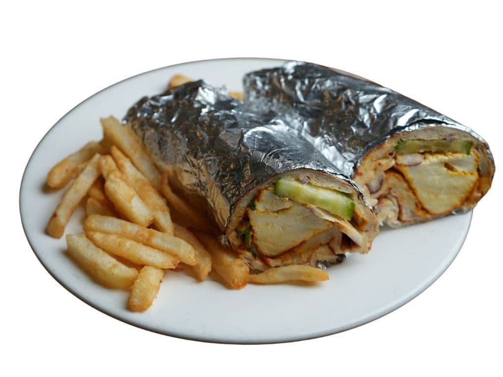 Wrap- Paneer Tikka With Fries