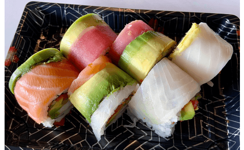 55. Rainbow Roll (6pcs)