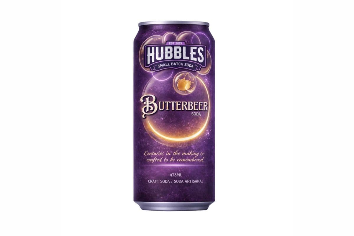 HUBBLES Butterbeer Soda - 4 Pack (473ml x 4)