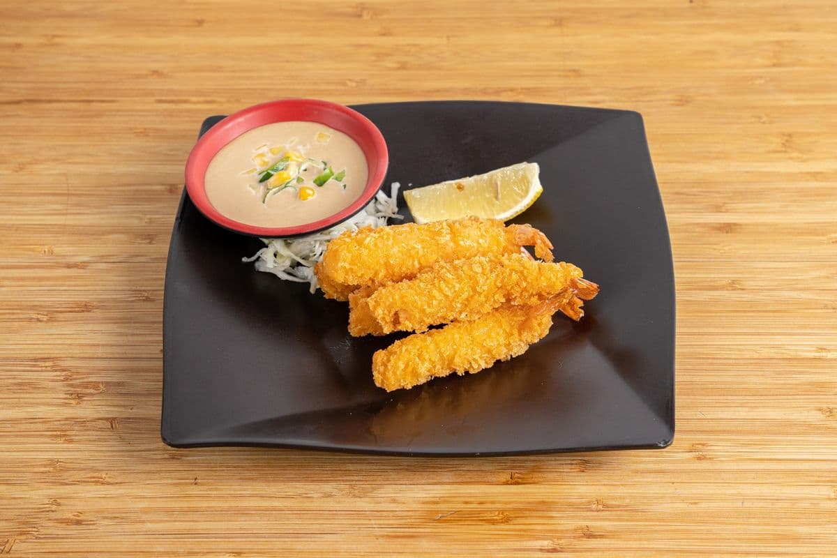 Crevettes panées avec miso tartar / Breaded Shrimp with Miso Tartar