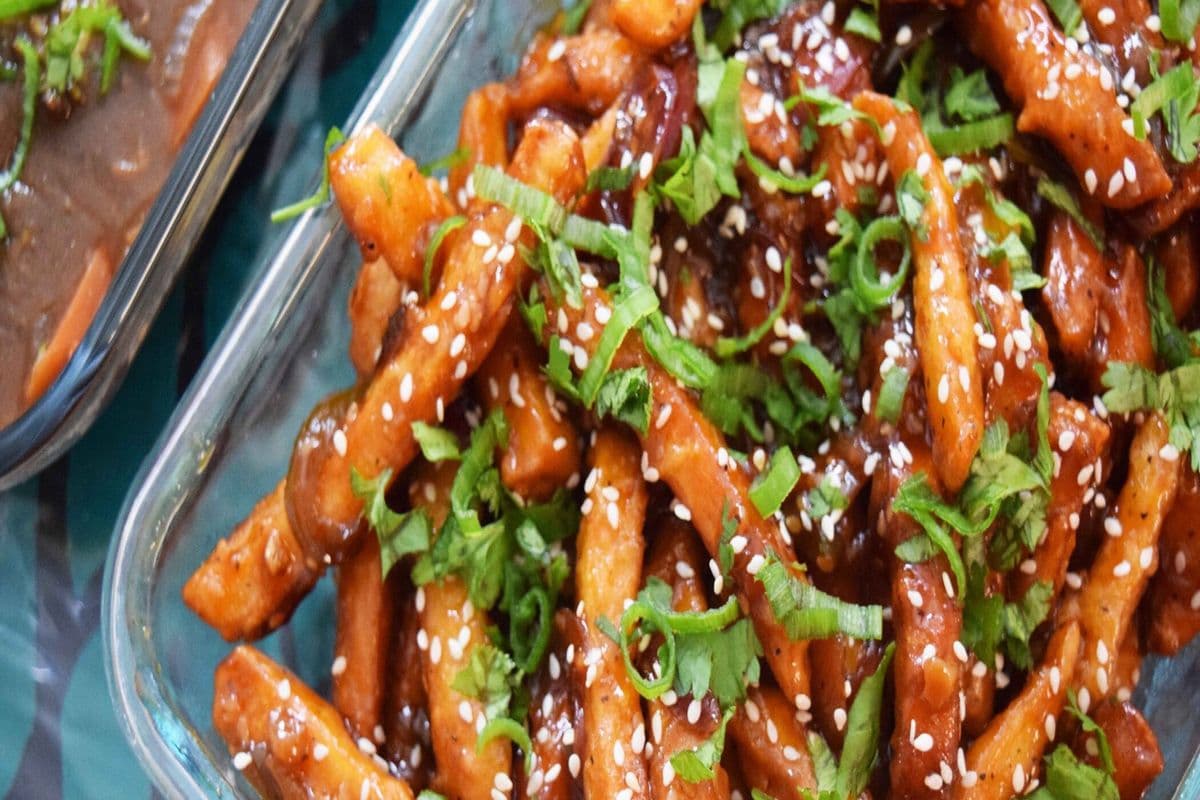 Honey garlic fries