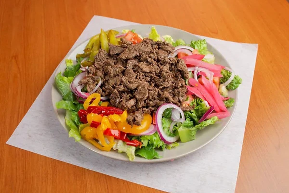 Mix Beef and Lamb Shawarma Salad