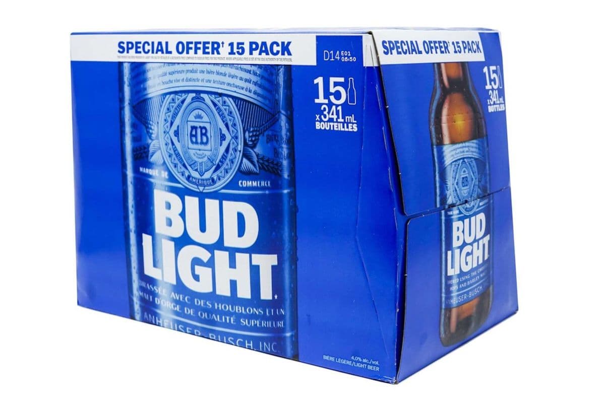 Budlight 15 bottles (15 x 341 ml Bottle)