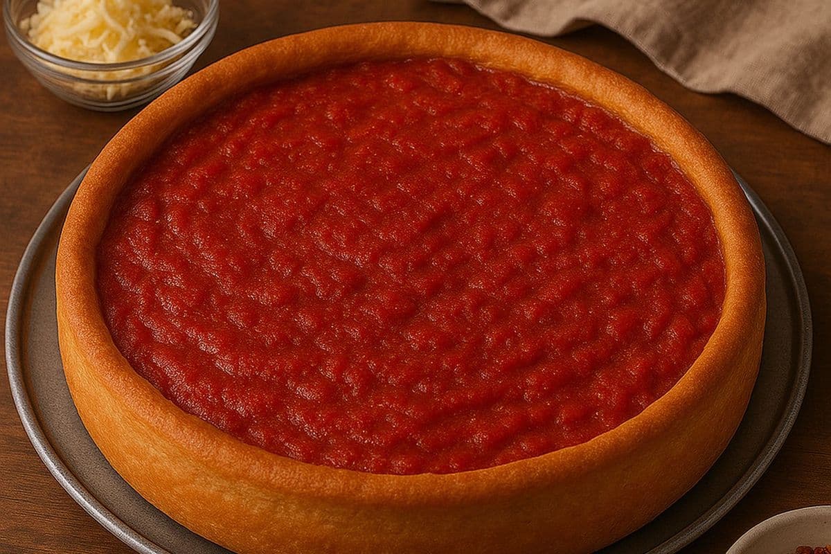 Medium Deep Dish Extra Cheese Pizza ,