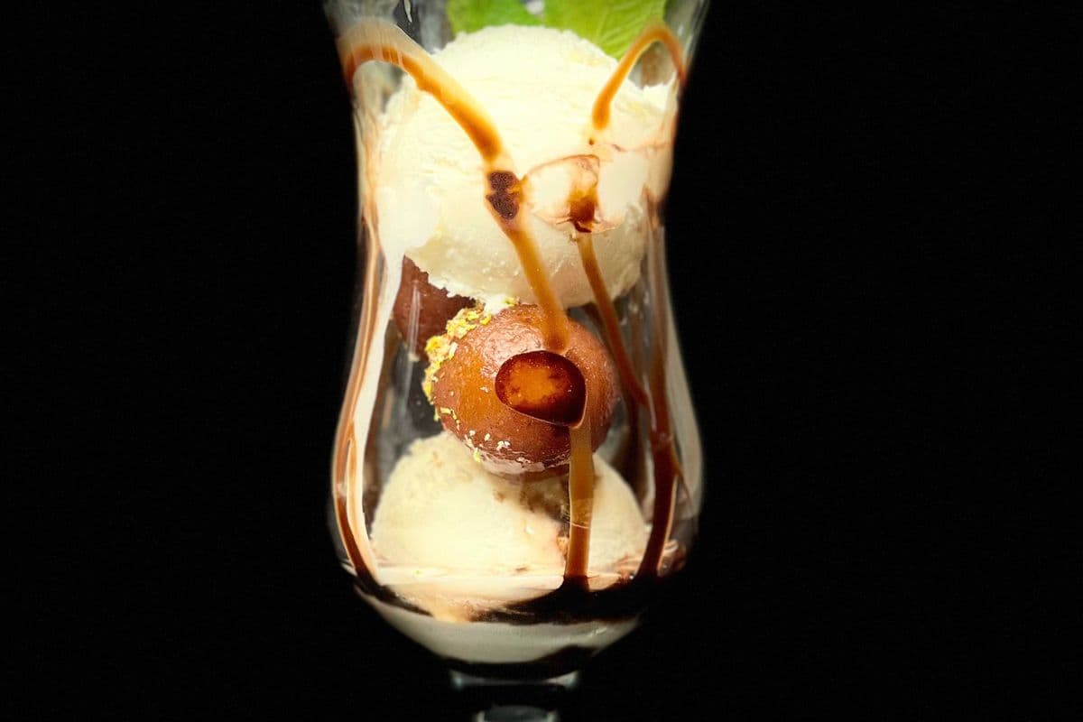 The Indian Chef's Special Gulab Jamun with Ice-Cream