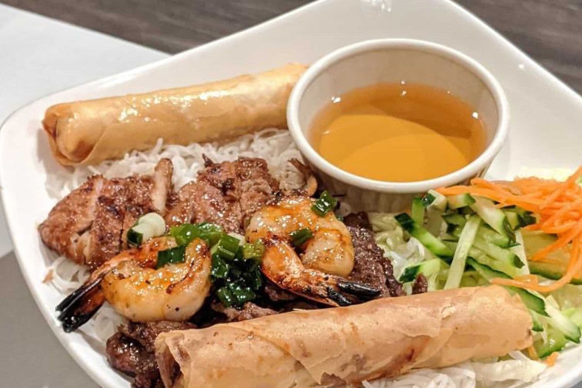 37. Combo of Vietnamese Spring Rolls , Prawns, Lemongrass Beef, and Lemongrass Chicken