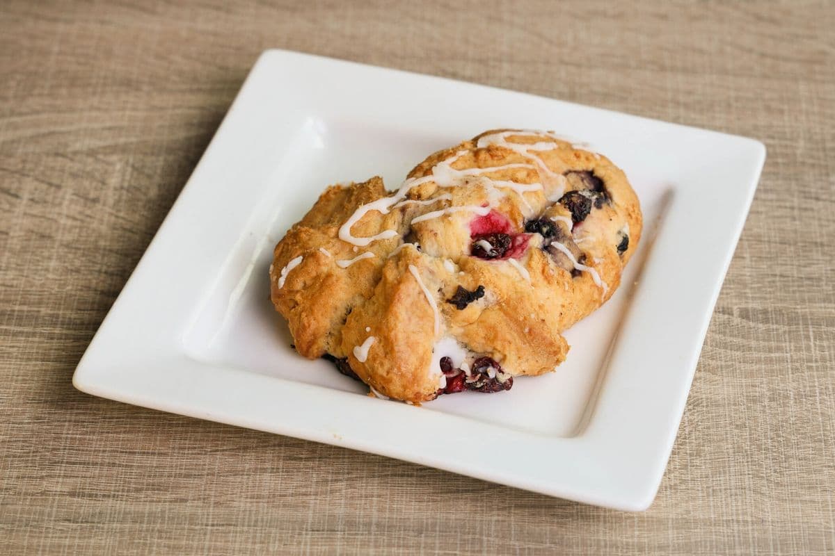 Blueberry Cranberry with Glaze Scone