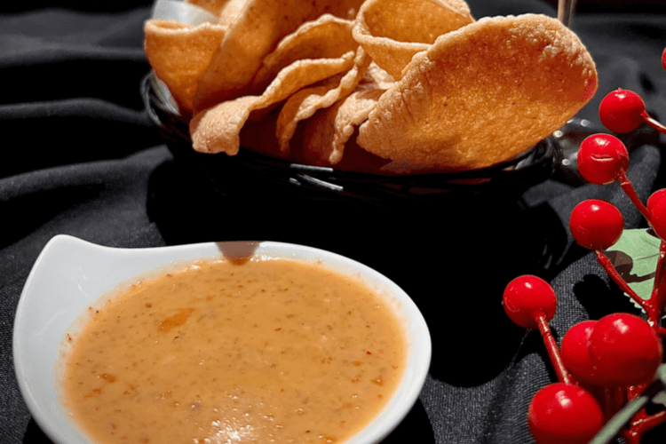 A14. Shrimp Chip with Peanut Sauce