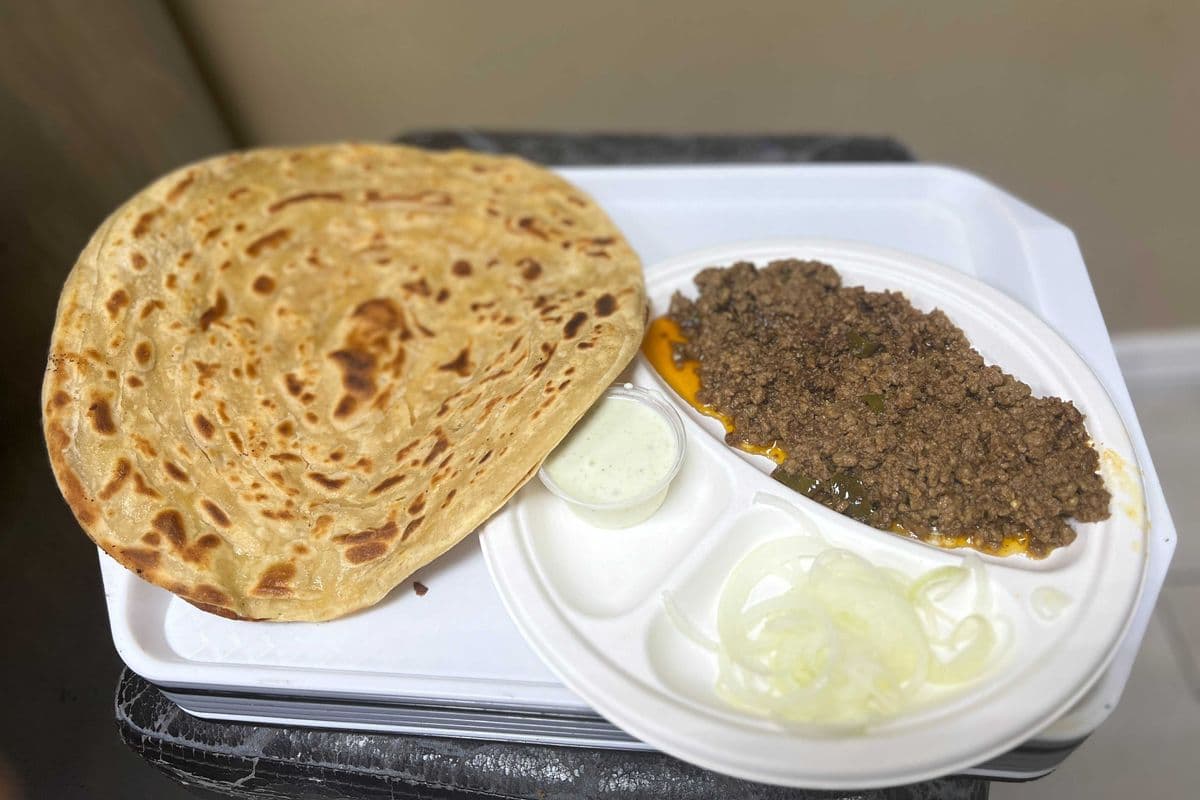 Dam Keema with Lacha paratha (Keema is 8 oz.)