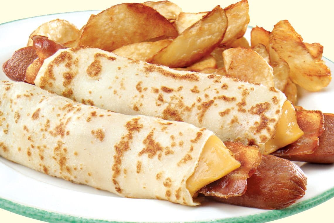 Morning hot dogs (1100 Cals.)