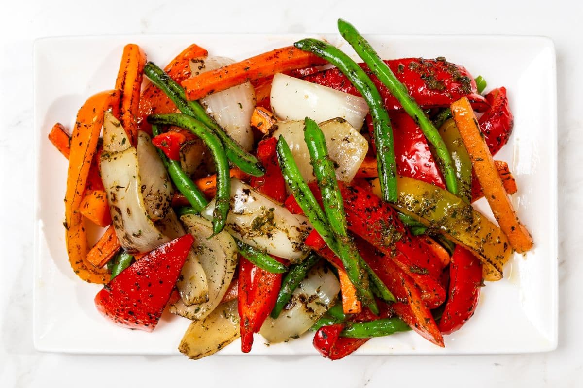 Grilled Fresh Seasonal Vegetables with Thyme and Garlic