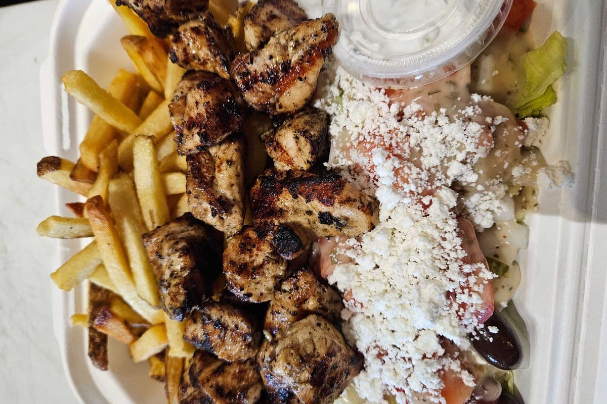 Chicken Souvlaki Dinner