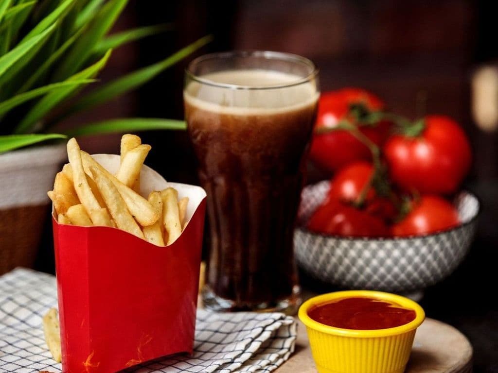 Fries and Masala Soda