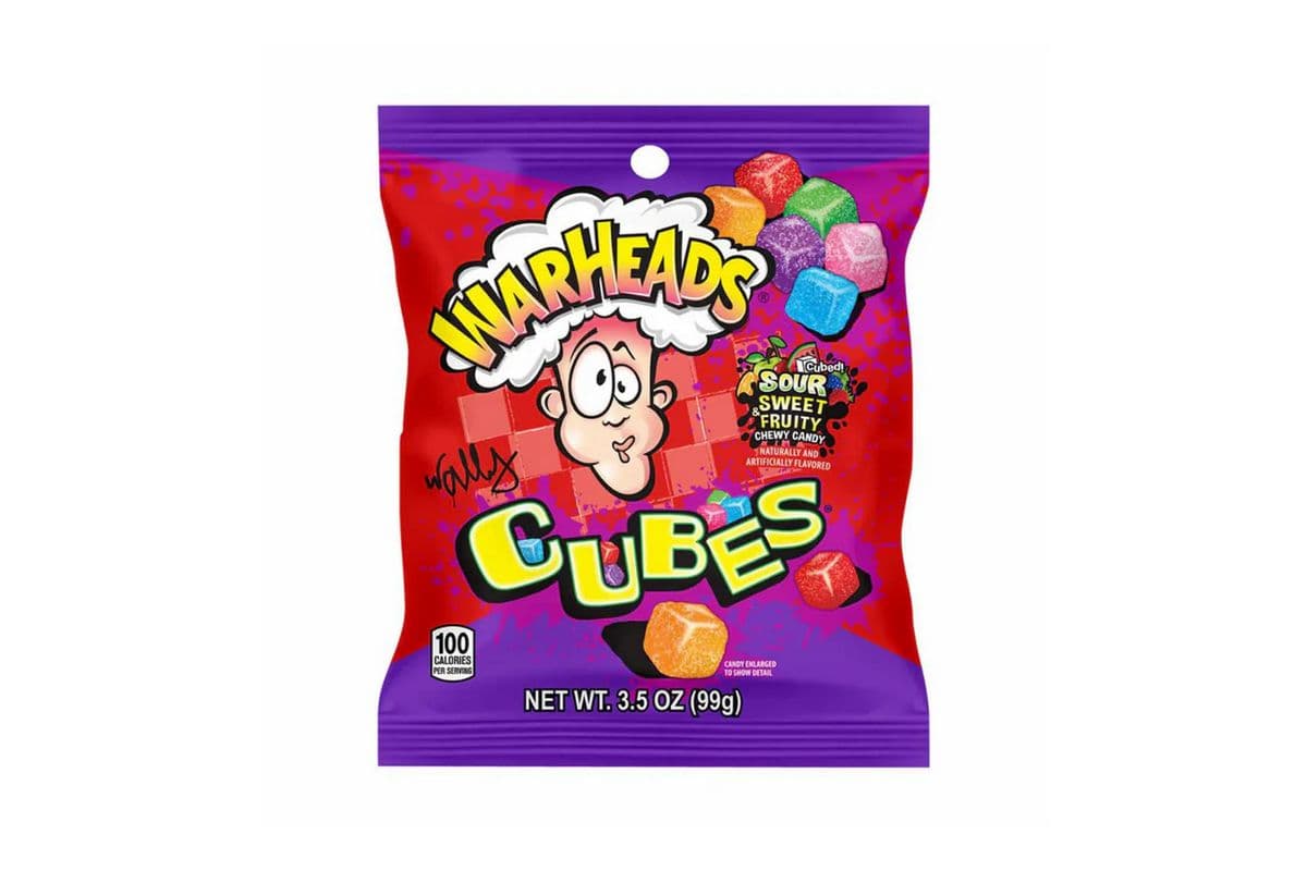 Warheads Cubes Peg Bag Box (113 g)