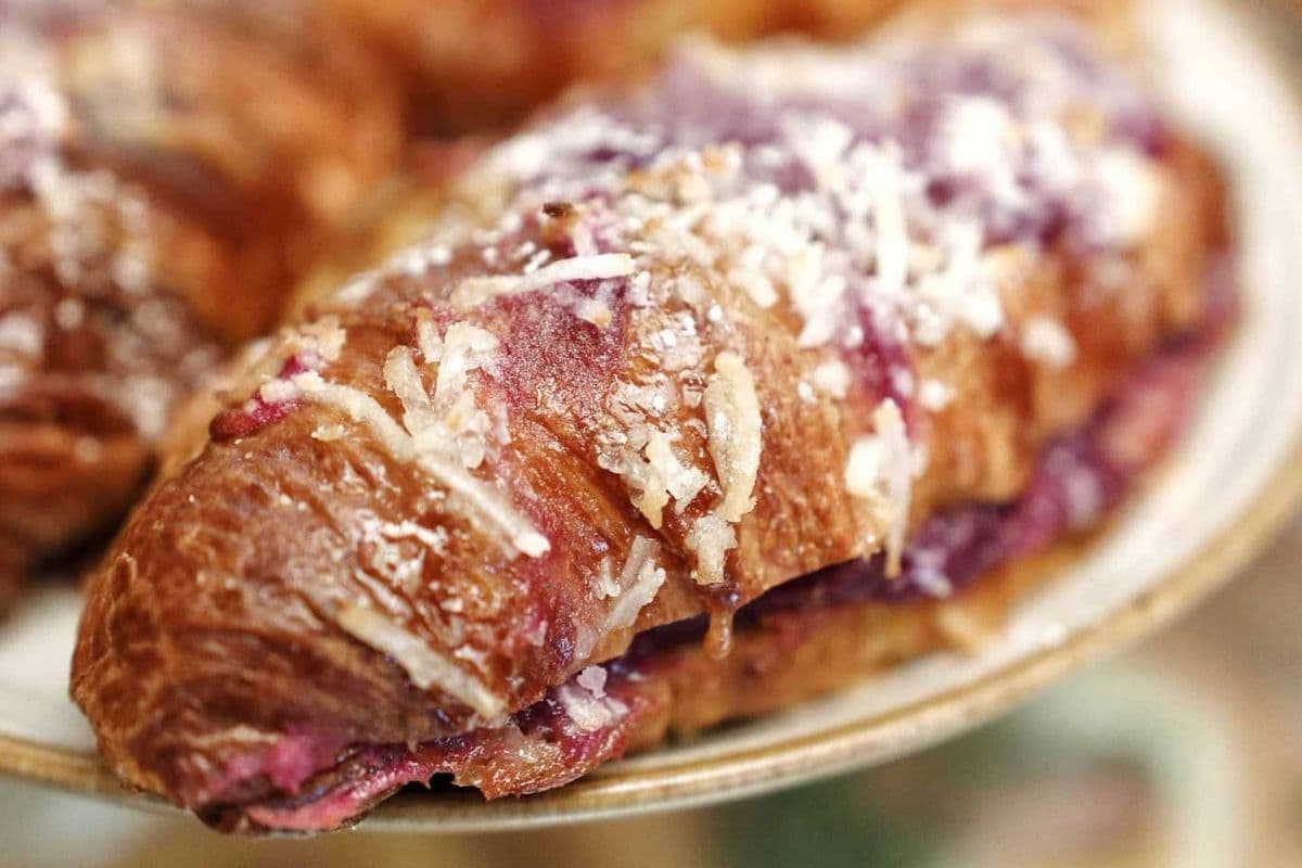 Purple Sweet Potato Coconut Twice-Baked Croissant