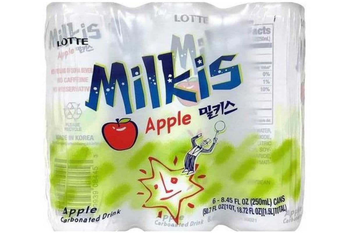 Lotte · Milkis Apple Carbonated Drink (6 x 250mL)