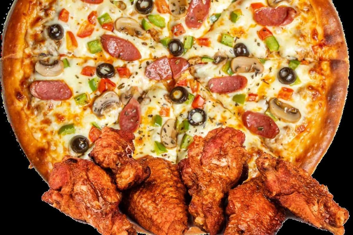 12" Pizza and Wings