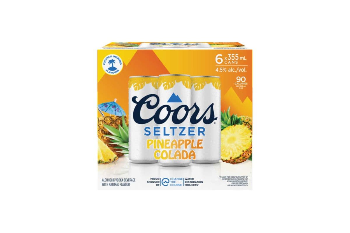 Coors Seltzer Pineapple Colada (6 x 355mL)