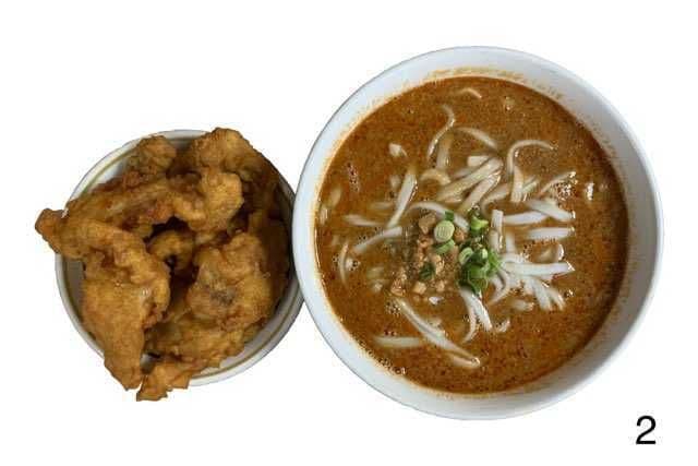 2. Deep-Fried Pork Chop with Spicy Peanut Noodle Soup