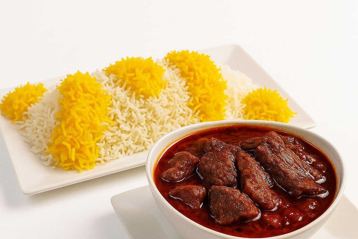 Persian Gheimeh Bademjan (Eggplant & Beef Stew)