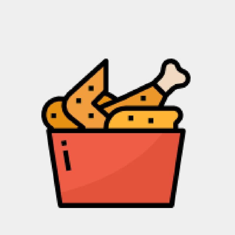 Ailes De Poulet (8) avec des frites / (8) Chicken Wings with fries