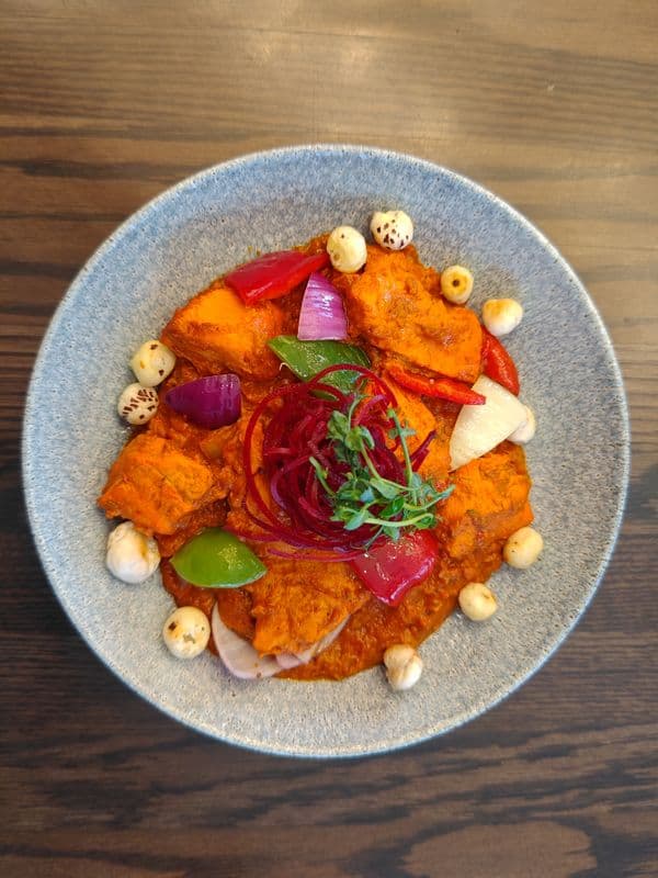 Old Delhi Chicken Tikka Masala, Sprinkled Foxnuts