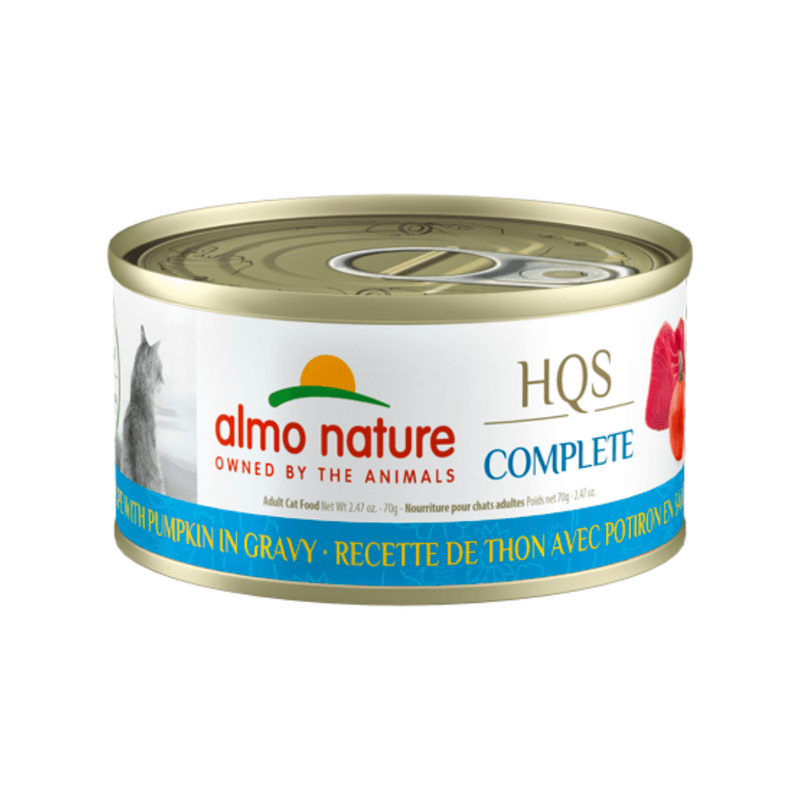 Almo Nature Wet Cat Food - HQS Complete Tuna with Pumpkin in Gravy Canned (70 g)