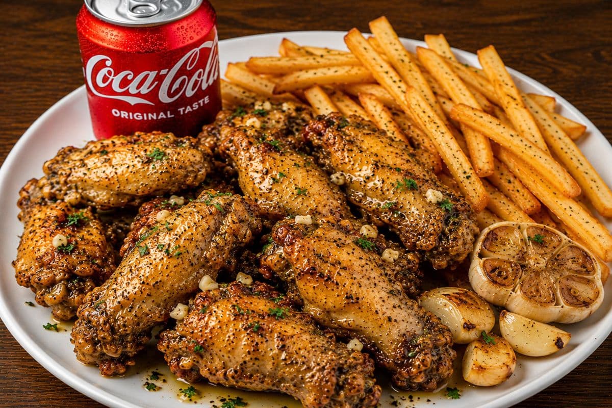 Roasted Garlic Wings Meal (10pcs)