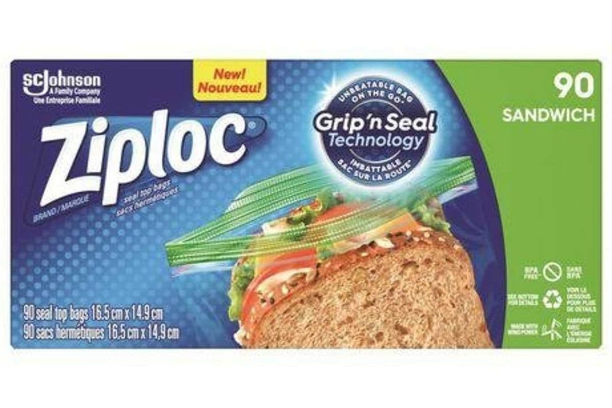Ziploc Sandwich Bags (90 Bags)