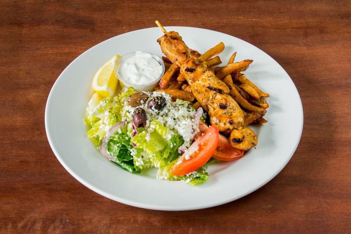 Chicken Souvlaki Platter