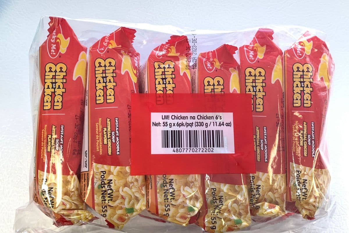 6 pack Lucky Me CHICKEN noodles soup (6 x 55g)