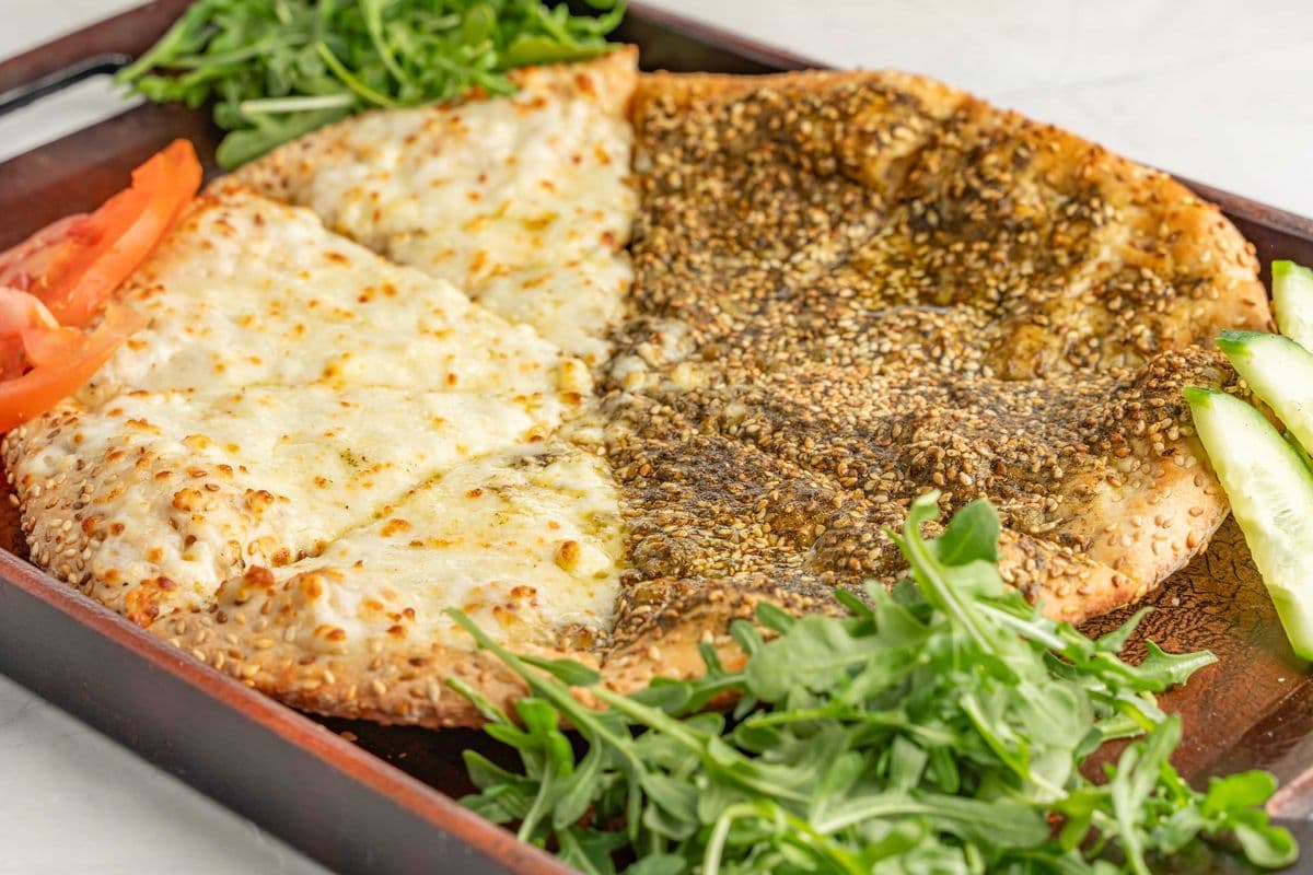Cheese and Zaatar Manakeesh