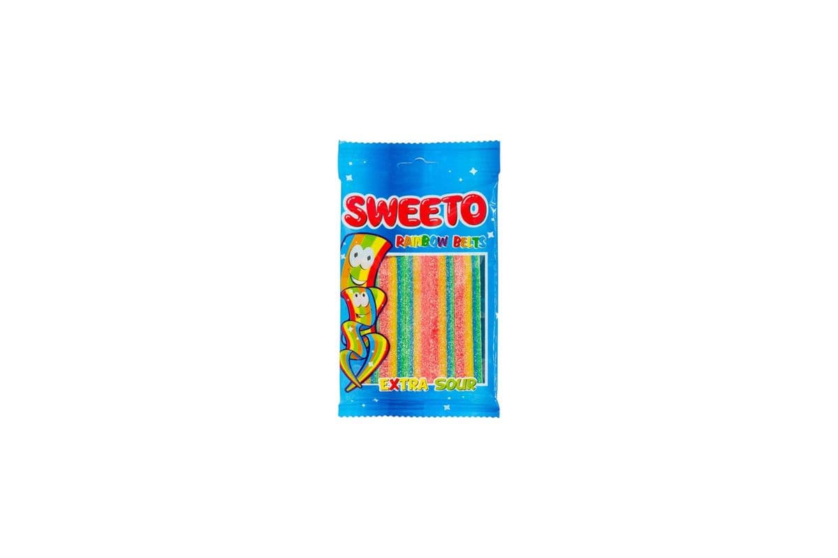 BOGO - SWEETO RAINBOW BELTS EXTRA SOUR (80G) (150 Cal)