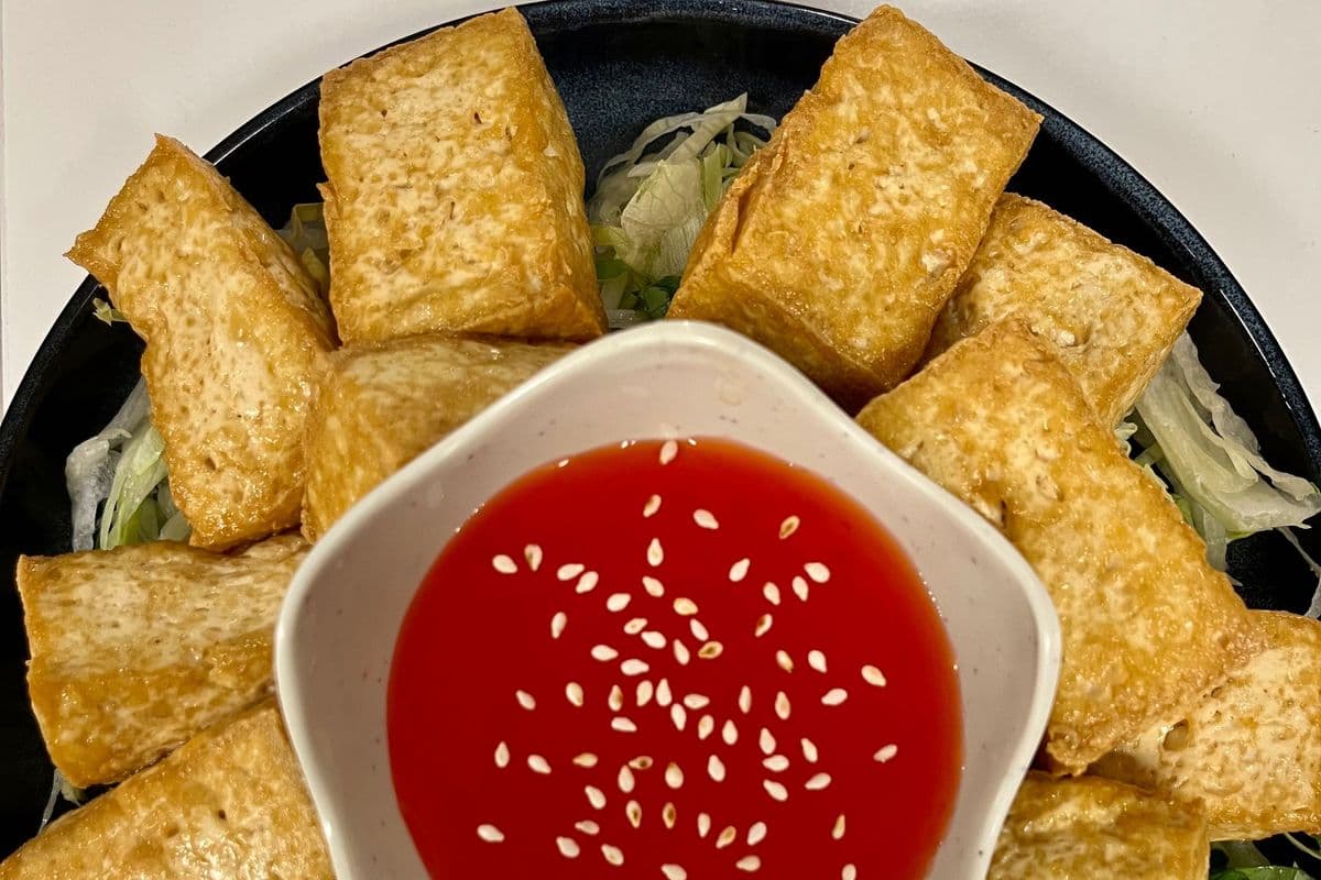 Fried Tofu + Sweet N' Sour Sauce