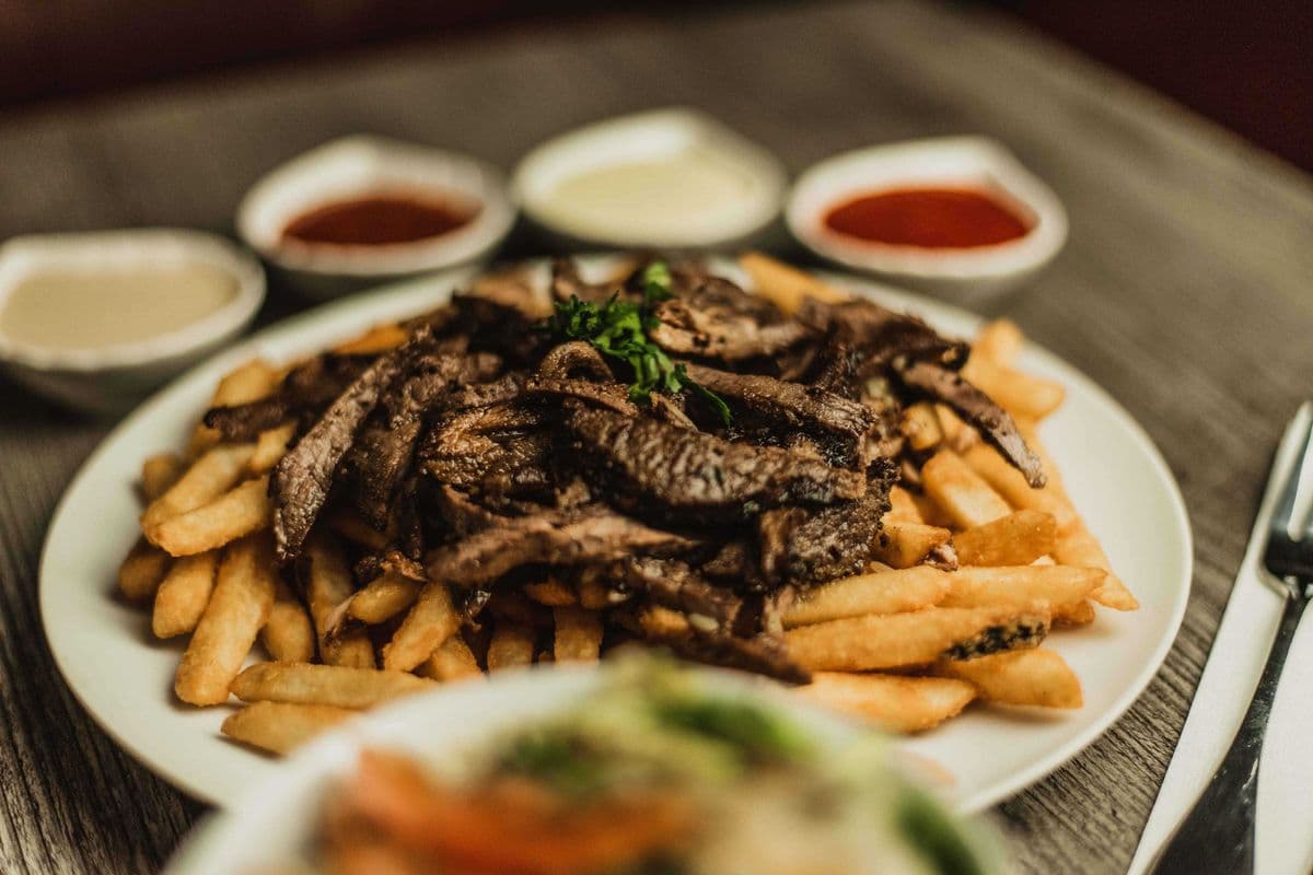 Beef Shawarma on Z'Sticks (Fries)