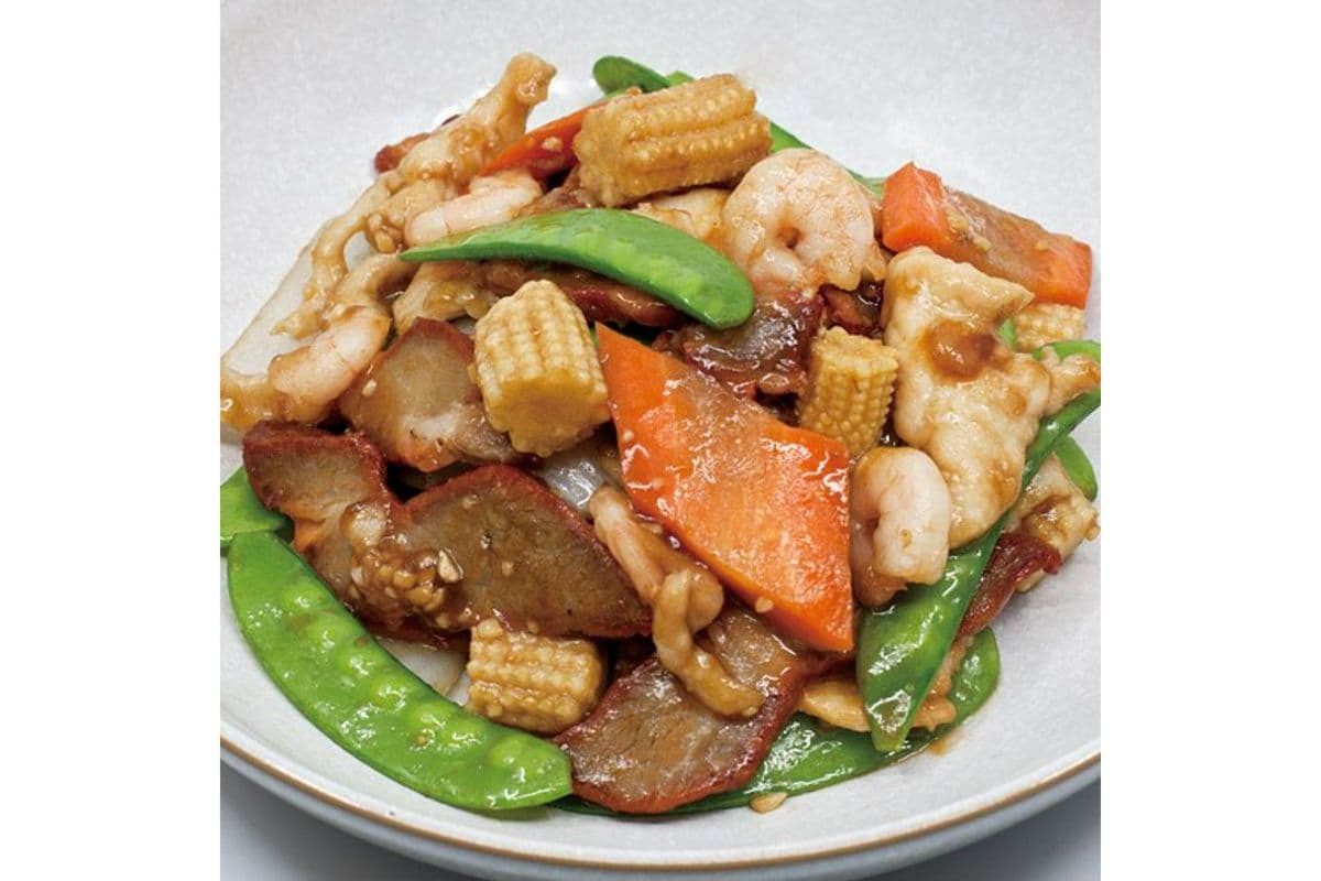 24. Shrimp and Meats with Snow Peas in Oyster Sauce