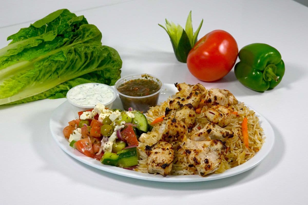 Chicken Malai Kabob Platter