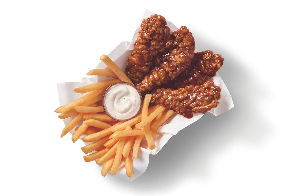 Honey BBQ Glazed Sauced & Tossed Chicken Strip Basket
