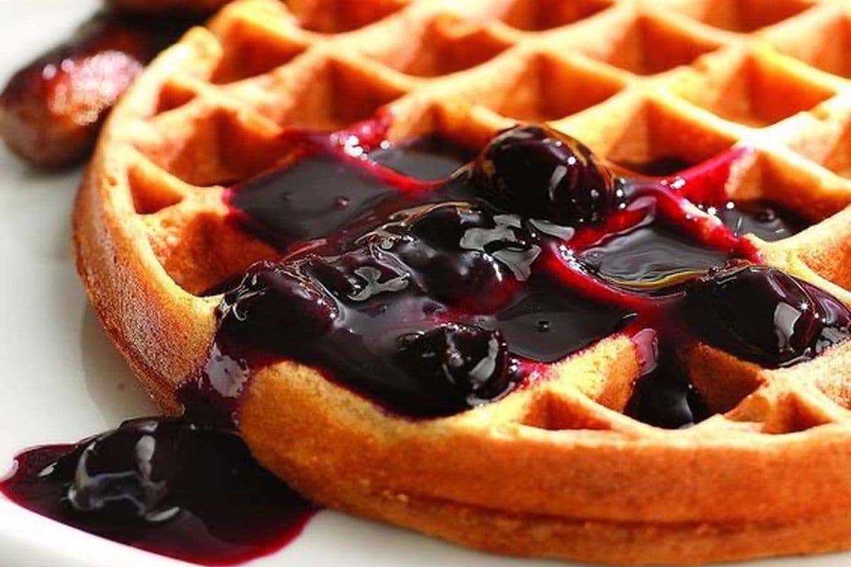 Waffle Homemade Berries Jam