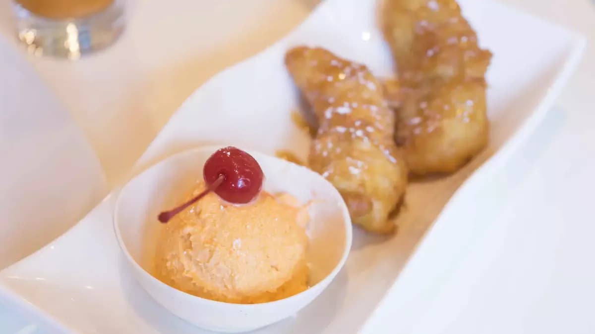 Deep-Fried Banana with Ice Cream