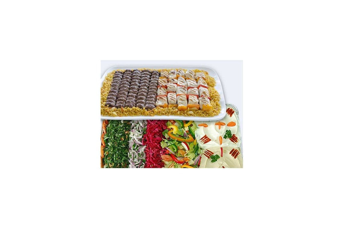 10 Skewers BBQ Family Set (Two Large Trays) + A bag of Pita Bread