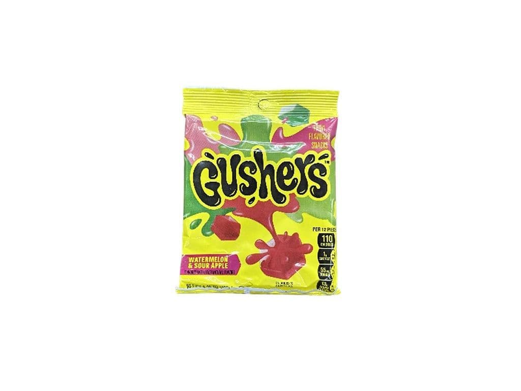 Fruit Gushers Watermelon and Sour Apple Juice Filled Gummies 120g Candies
