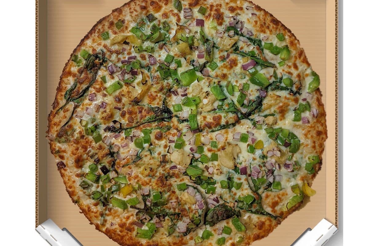 Large Veggie Alfredo Pizza