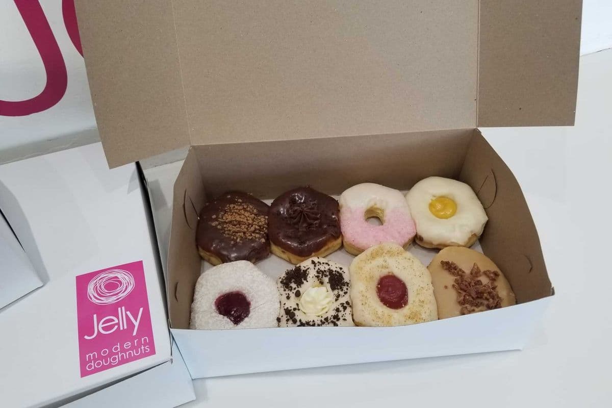 Eight Assorted Three bite Sized Doughnuts